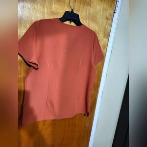 FIGS Catarina 1 pocket Scrub top -Large/Terracota